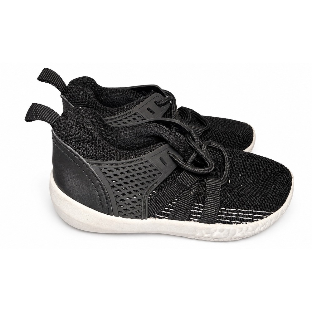 Unbranded Mesh Sneakers Kids Size 8 Black Good Breathable Lightweight Toddler